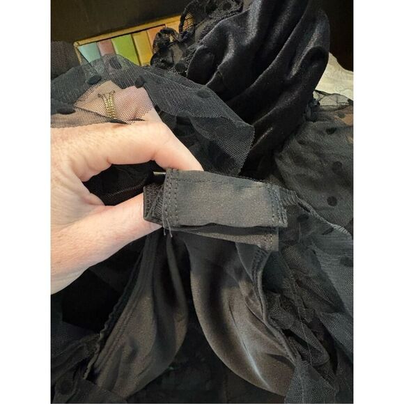 NWT For Love & Lemons Jourdan Black Lace Mini Dress With Gloves Size Small - Picture 8 of 10